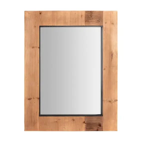 Miroir en bois de sapin en marron et noir  68x4x88 cm
