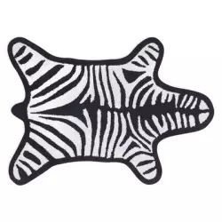 Tapis de bain Zebra en Tissu, Coton – Couleur Noir – 112 x 79 x 26.21 cm – Designer