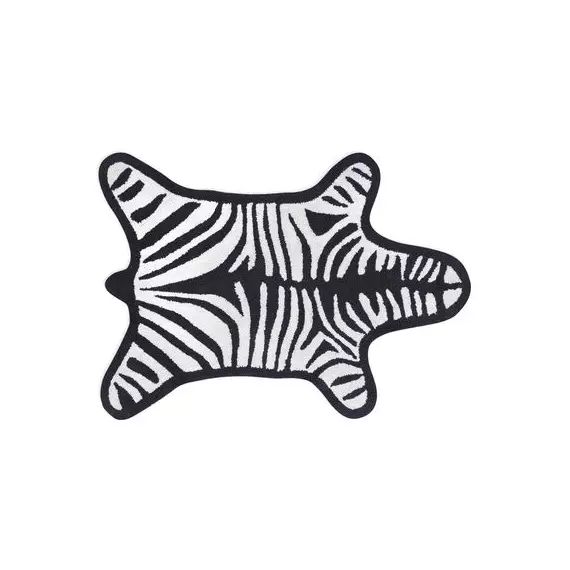 Tapis de bain Zebra en Tissu, Coton – Couleur Noir – 112 x 79 x 26.21 cm – Designer