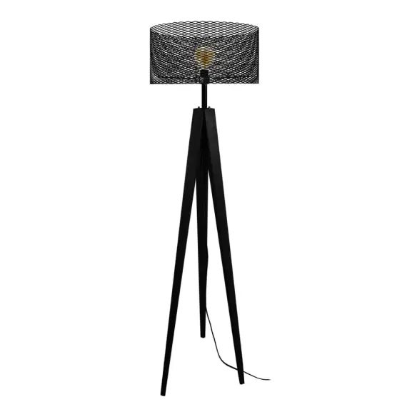 Lampadaire bois noir