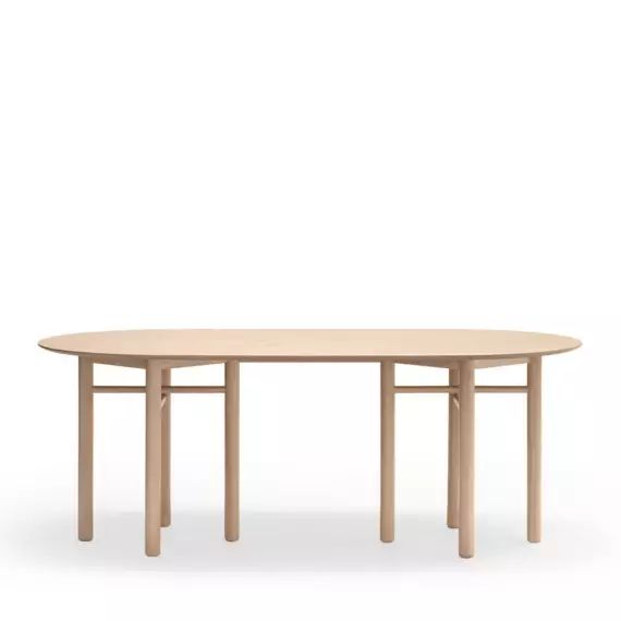 Junco – Table à manger ovale en bois 200x100cm
