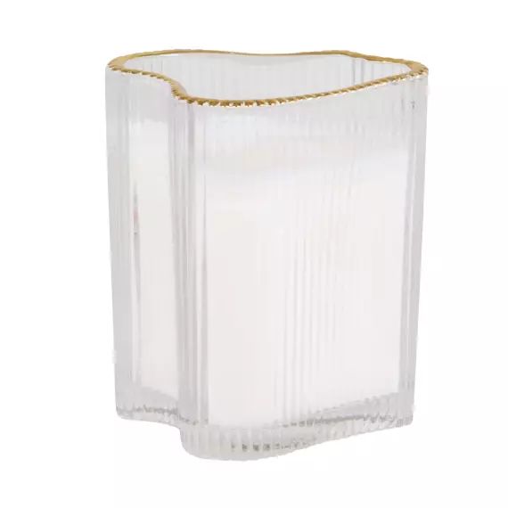 Bougie parfumée en verre et liseré doré