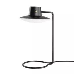 Lampe de table Oxford en Métal, Acier – Couleur Noir – 22 x 22 x 41 cm – Designer Arne  Jacobsen