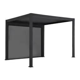 Pergola avec store bioclimatique anthracite 3×3 m
