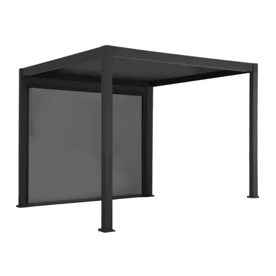 Pergola avec store bioclimatique anthracite 3×3 m