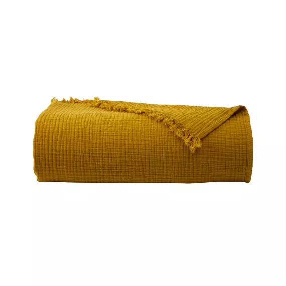 Couvre lit en coton ambre 260 x 240 cm