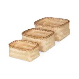 Lot 3 x Panier de rangement 30 x 23 x H.15 cm + 26 x 19 x H.12 cm + 26