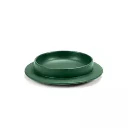 Assiette creuse Dishes to Dishes en Céramique, Grès – Couleur Vert – 22.89 x 22.89 x 4.8 cm – Designer Glenn Sestig
