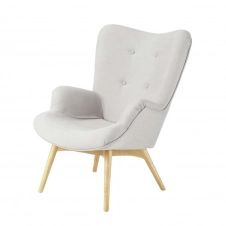 Fauteuil style scandinave gris clair Iceberg