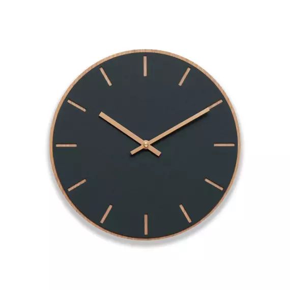 Horloge murale en linoléum gris D28cm