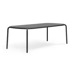 Table rectangulaire Toní en Métal, Aluminium – Couleur Noir – 141.28 x 141.28 x 76 cm – Designer Erik  Stehmann