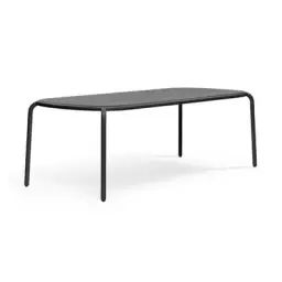 Table rectangulaire Toní en Métal, Aluminium – Couleur Noir – 141.28 x 141.28 x 76 cm – Designer Erik  Stehmann
