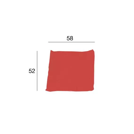Coussin Kilt en Tissu – Couleur Rouge – 58 x 52 x 57.69 cm – Designer Emaf Progetti