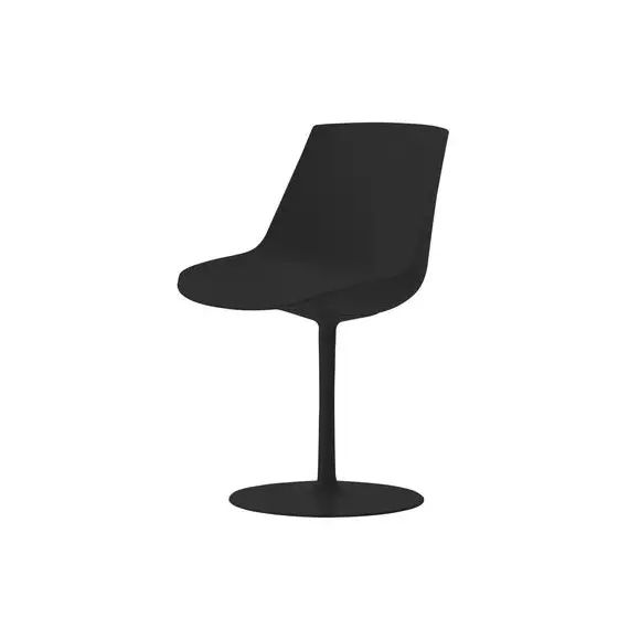 Chaise pivotante Chaises et fauteuils Flow en Plastique, Polycarbonate – Couleur Noir – 57 x 53 x 80.5 cm – Designer Jean-Marie Massaud
