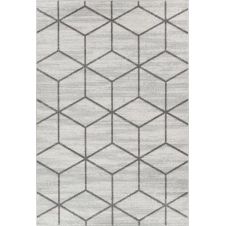 Tapis Géométrique – Blanc et Gris – 120x170cm