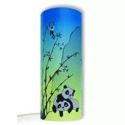 Lampe à poser Pandas Bleue 30cm