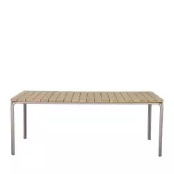 Nurr – Table à manger de jardin en bois d’acacia 200cm – Couleur – Bois clair