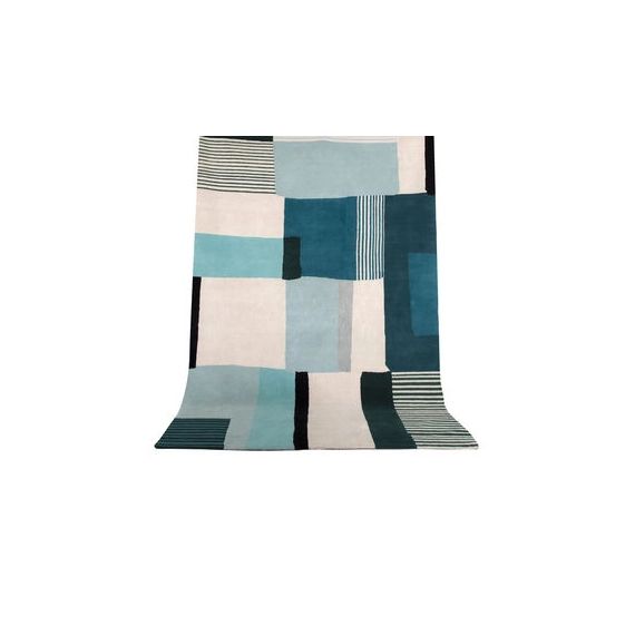 Tapis Tapis en Tissu, Coton – Couleur Bleu – 77.97 x 77.97 x 77.97 cm – Designer Sarah Lavoine