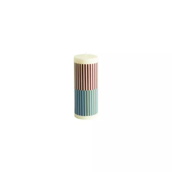 Bougie bloc Column en Cire, Stéarine – Couleur Multicolore – 7 x 7 x 20 cm