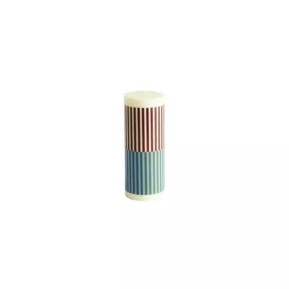 Bougie bloc Column en Cire, Stéarine – Couleur Multicolore – 7 x 7 x 20 cm