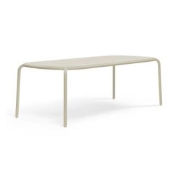 Table rectangulaire Toní en Métal, Aluminium – Couleur Beige – 141.28 x 141.28 x 76 cm – Designer Erik  Stehmann