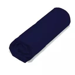 Drap housse en coton bio bleu marine 200 x 160