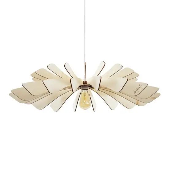 Suspension bois naturel 120 cm