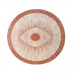 Tapis extérieur rouge 240×240 rond