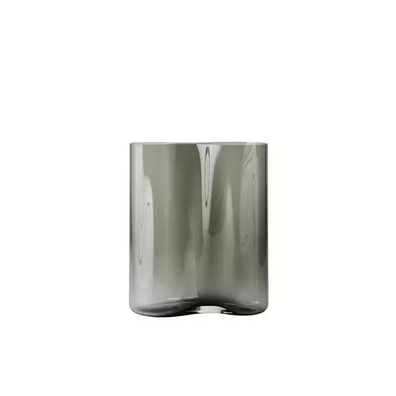 Vase Aer en Verre, Verre fumé – Couleur Gris – 27.59 x 27.59 x 33 cm – Designer Gabriel Tan
