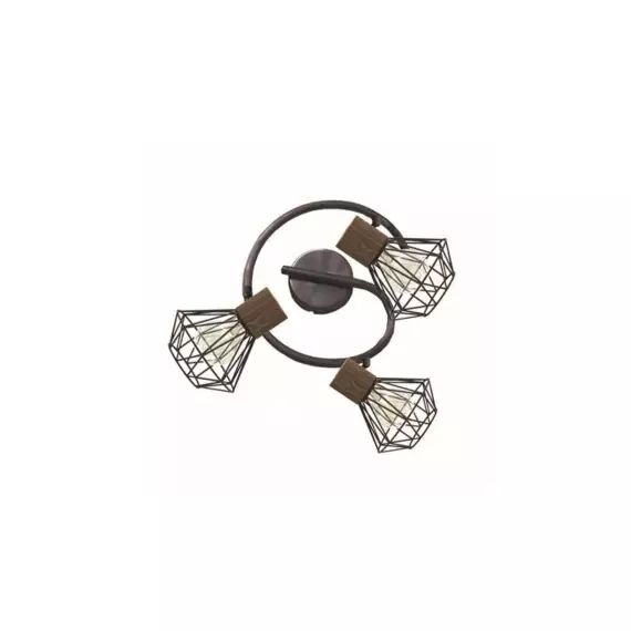 Plafonnier spirale SEQUOIA 3 coloris noir