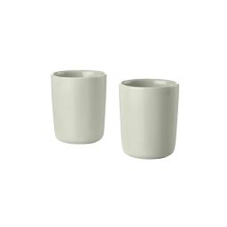 Mugs thermos en porcelaine beige clair – Lot de 2