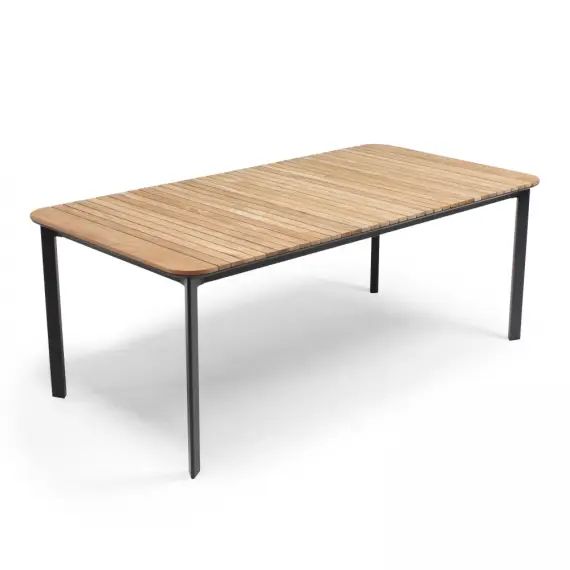 Table de jardin en aluminium et teck