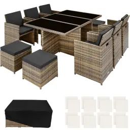 Salon de jardin NEW YORK 10 places avec 2 sets de housses