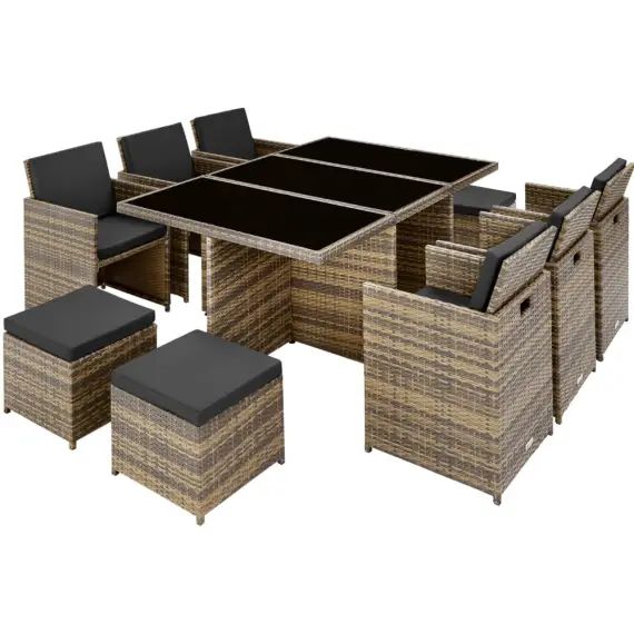Salon de jardin NEW YORK 10 places avec 2 sets de housses