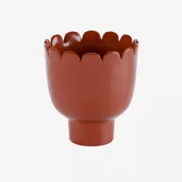 Vase forme tulipe en céramique rouge Marceau