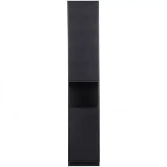 Colonne de rangement en bois massif de pin L40cm noir