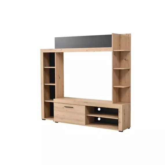 Mur TV RUBI imitation chêne