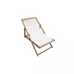 Chilienne pour enfant en bois, blanc, motif soleil