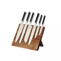 Lot de 7 couteaux en inox noir