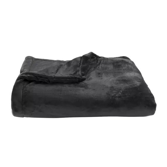 Couverture Polaire Extra Douce Coloris Anthracite 240×260 cm – DODO