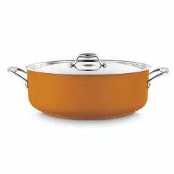 Faitout avec couvercle Ø 24 cm orange