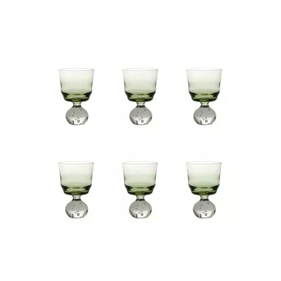 Verre à vin Eternal Snow en Verre, Verre soufflé – Couleur Vert – 6.3 x 6.3 x 9.5 cm – Designer Bela Silva