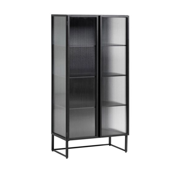 Trixie – Vitrine 2 portes en métal et verre trempé