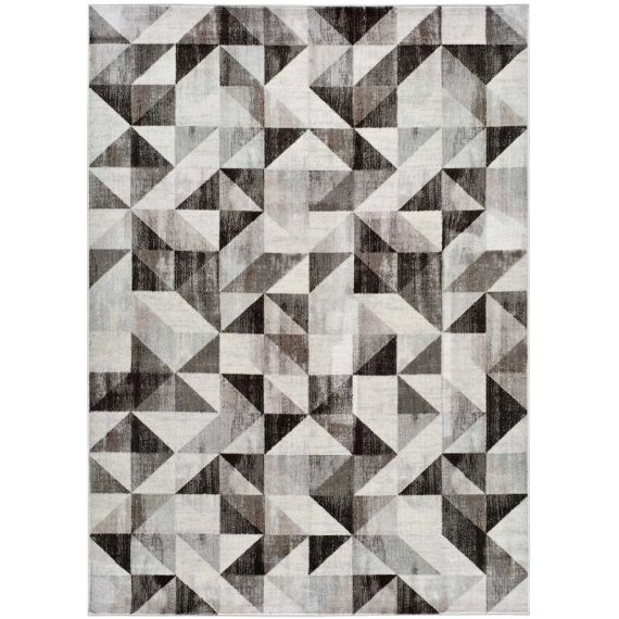 Tapis géométrique gris, 80X150 cm