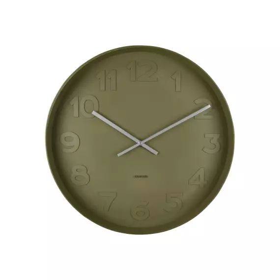 Mr. Green – Horloge murale ronde ø51cm – Couleur – Vert mousse