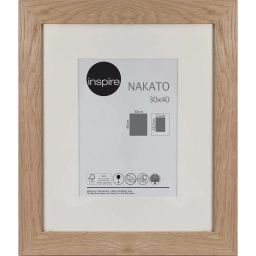Cadre Nakato, l.30 x H.40 cm, bois chêne, INSPIRE