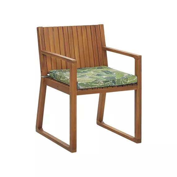 Chaise de jardin en bois solide vert