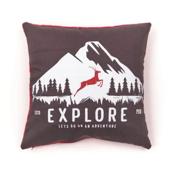 Coussin en coton anthracite 40×40