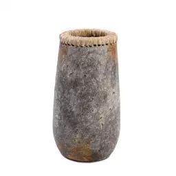 Vase en terre cuite antique gris H26