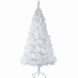 Sapin de Noël artificiel avec support métallique  blanc